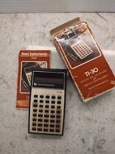 Vintage Texas Instrument Calculator TI-30 - Original Box & Manual - Works picture
