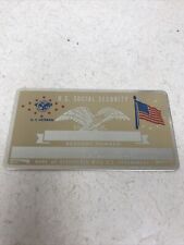 New Vintage SSN Social Security Card Metal USA Veteran Military  picture