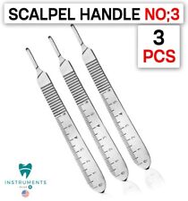 3x Surgical Blades BP handle Scalpel Handle #3 Medical Dental blade holder picture