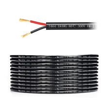 18 Gauge 2 Conductor Electrical Wire Stranded PVC Red & Black Cord Pure Coppe... picture