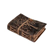 Handmade Tree Of Life Vintage Antique Leather Journal Genuine Texture Sketchbook picture