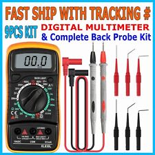 Digital Multimeter Voltmeter Ammeter Ohmmeter Back Probe Volt AC DC Tester Lead picture
