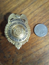 Vintage Obsolete  Lieutenant Security Badge #3 Delaware University picture