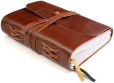 Lined Leather Bound Journal for Women and Men, Lined Paper, Genuine Leather 7x5