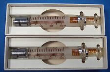 VINTAGE YALE LUER-LOK 2CC GLASS SYRINGES X2 NEW OLD STOCK      B picture