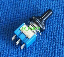 5x 125V 6A ON/ON 2 Position 6PIN DPDT Toggle Switch Waterproof Cover Cap MTS-202 picture