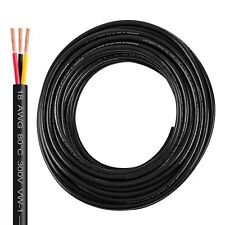 18 Gauge Wire 3 Conductor,18 AWG Electrical Wire Stranded PVC Cord Oxygen-Fre... picture