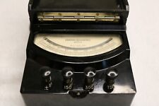 General Electric AC VOLTS Meter AP9 1940's BakeliteCase w Leather Strap Vintage picture