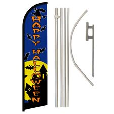 Happy Halloween Full Curve Windless Swooper Flag Pole Kit Decor picture