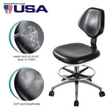 Dental Doctor Assistant Stool Adjustable Height Mobile Chair PU Leather USA picture