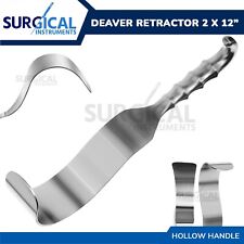 Deaver Retractor 2 x 12 Hollow Handle Surgical & Veterinary German Grade picture