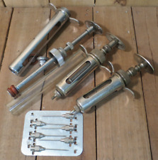 LOT OF VINTAGE CATTLE LIVESTOCK INJECTOR IDEAL INJECTOR picture