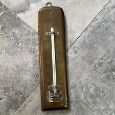 Vintage - Fahrenheit Thermometer - Brass and Glass - 1900's picture
