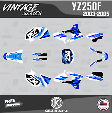 Graphics Kit for Yamaha YZ250F (2003-2005) YZ 250F Vintage - BLUE picture