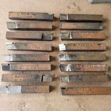 16 Vintage Carboloy Lathe Tools Bits Carbide Tip Steel Mixed LOT picture