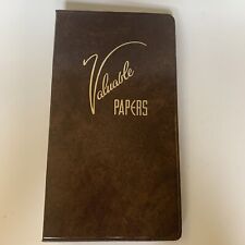 Vintage Valuable Papers Storage Binder 3 New Envelopes 7 Written Woolworth 5075 picture