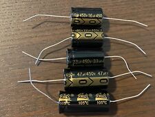 New 450v Axial Capacitor 4.7 10 16 22 33 40 47 100 200 uf Tube Amp Radio Repair picture