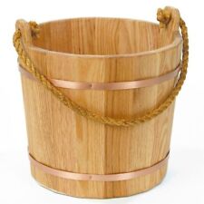 Lehman's Unlined Oak Bucket - Vintage Style Kiln Dried Wood, Rope Handle, 2 Qt picture