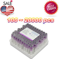 Carejoy New EDTAK2 2ml 100/2000pcs Vacuum Blood Collection Tubes 13x75mm USA picture