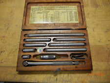 VINTAGE LUFKIN 680 INSIDE MICROMETER W/ WOODEN CASE  AND RODS MACHINIST TOOL picture
