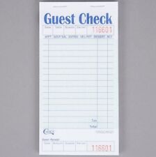 Choice 1 Part Green & White Guest Check With Bottom Guest Receipt- 10/Pack picture