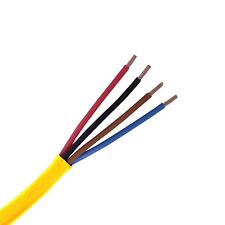 16/4 Fire Alarm Audio Wire Cable 4 Conductor 16 AWG FPLP Plenum Yellow - 1000ft picture