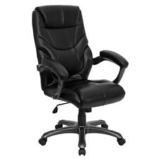 Flash Furniture 18 - 21.5H High Back Leather Overstuffed Executive Office Chair picture