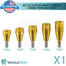 1x NP Conical Straight Click Overdenture Attachment Abutment Removable Dental picture
