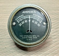 Vintage The Sterling mfg co. plate amperes gauge. Untested picture