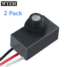 2 PACK Photoelectric Photocell Dusk to Dawn Button Photo Control Eye Switch Moun picture