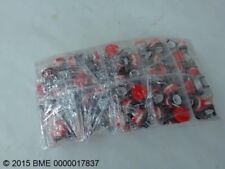 Lot Of 100, Round Red Pushbutton Caps picture