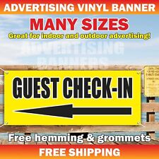 GUEST CHECK-IN Advertising Banner Vinyl Sign Reception Motel Hotel Room picture