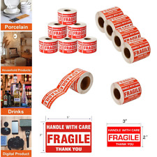3000 Fragile Stickers 2x3 3x5 Fragile Label Sticker Handle With Care 500/roll picture
