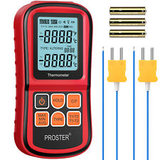PROSTER Digital Thermocouple Thermometer Dual Channel 2*K-Type Temperature Meter picture