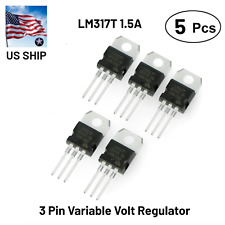 5PCS LM317T | 3 Pin Variable Voltage Regulator | 1.2-37V 1.5A TO-220 | US Ship picture