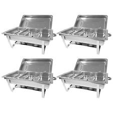 4 Pack Chafing Dish 8 QT Food Warmer Stainless Steel Buffet Set Buffet Serving picture