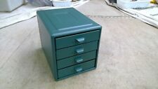 Vintage Metal Cabinet organizer 4 DRAWER pull out parts bin industrial GREEN picture