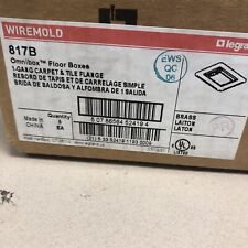Wiremold Legrand 817B Omnibox Single Gang Rectangular Brass Floor Box Box Of 5 picture