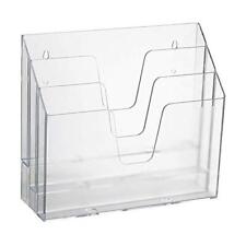  Horizontal Triple File Folder Holder Organizer (Clear Crystal Color)  picture