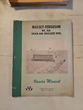 Vintage 1958 Massey Ferguson Mf 26A Grain & Fertilizer Drill Owner's Manual  picture
