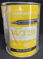 Southwire 250' 14/3 SJOOW Portable Power Cable Flexible  Black 300V NEW FULL picture