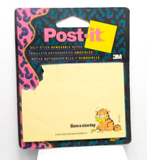 Vintage Garfield Post-it Note Pad Have A Nice Day 3M Factory Corner Bite HTF picture