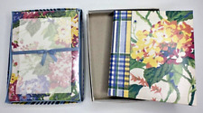 Gibson Flower Plaid Paper Address Book Newstead Blue Yellow Vintage Never Used picture