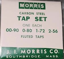 Morris Vintage Hand Tap Fluted Set 4 Carbon Steel Taps  USA NOS  picture
