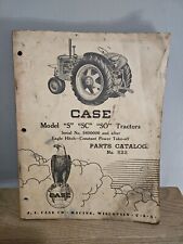 Vintage Case Models S SC SO Tractors Parts Manual Catalog 522 picture