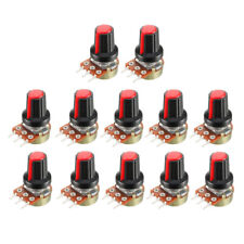 12Pcs 1K Ohm Variable Resistors Rotary Carbon Film Taper Potentiometer with Knob picture