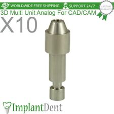 10 Multi Unit 1.6mm Analog For 3D Print Prosthetics CAD/CAM Model Abutment Lab picture