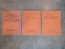 Lot of 3 Vintage Allis-Chalmers Operator and Parts Listing Manuals picture