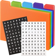 52 PCS Index Card Guide & Alphabet Sticker Set Index Cards 3X5 Inch, Flash Cards picture