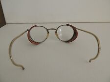 VINTAGE CESCO SAFETY GLASSES MESH SIDES WITH LEATHER EDGES picture